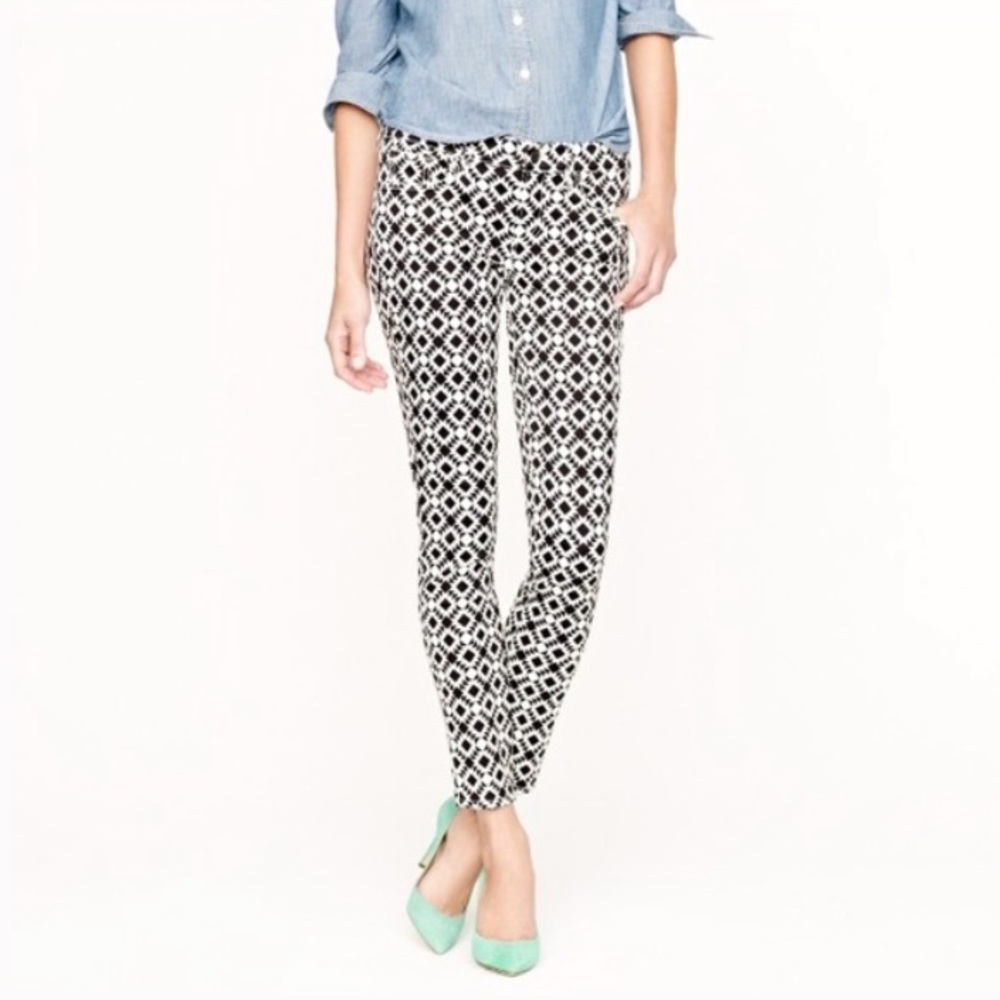 NWOT J Crew Jean in Geometric Print Sz 27T